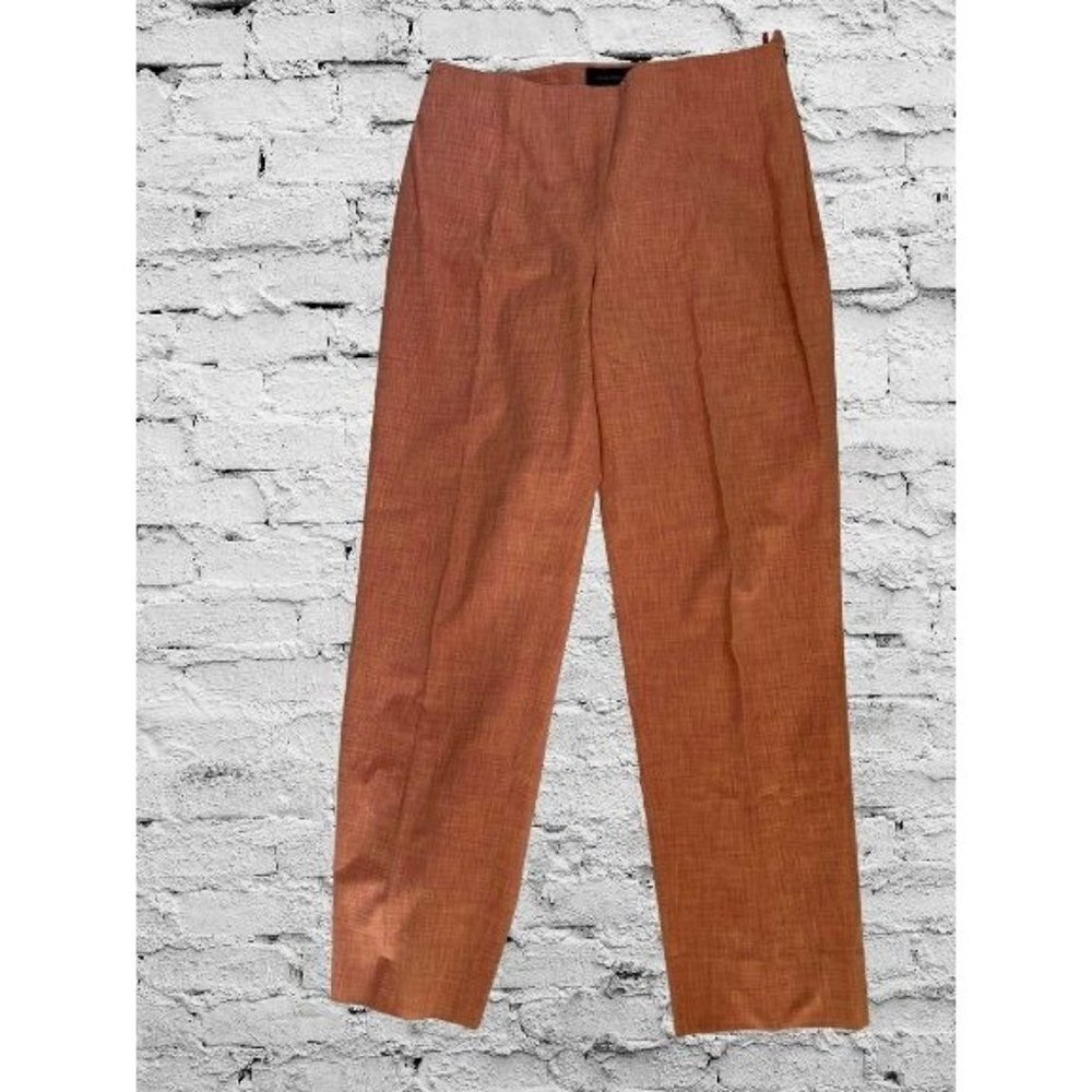 Made in Italy PIAZZA SEMPIONE Pants Strait Cut Cotton Trousers Rust Color Size 4
